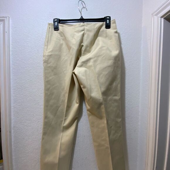 The Row Off White Beige Pants side zip Size 4 $890 - Picture 4 of 6